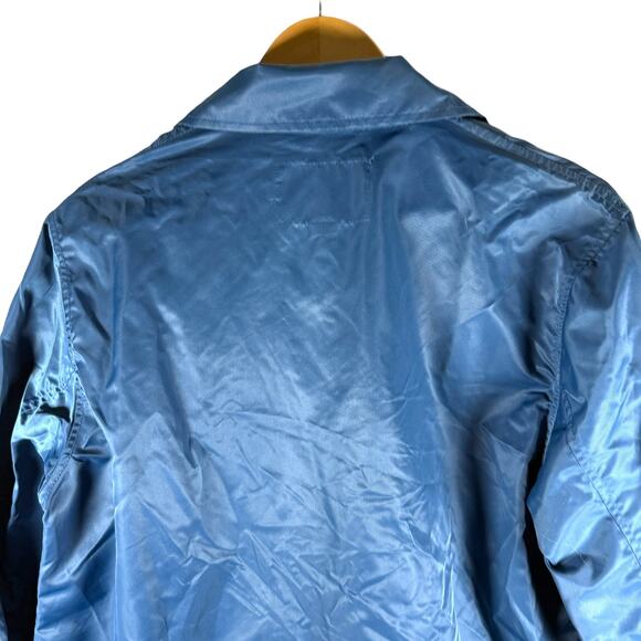 Stussy Blue Satin Full Zip Coaches Jacket Men’s M - Designer Streetwear Skater - Picture 11 of 14
